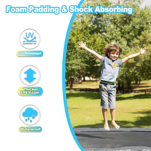 AIVEFEN Black 16FT Waterproof Trampoline Spring Cover Replacement Pad