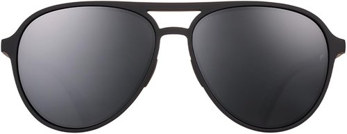 Goodr Operation: Blackout Polarized Aviator Sunglasses - Large Size, Black Frame, UV400 Protection