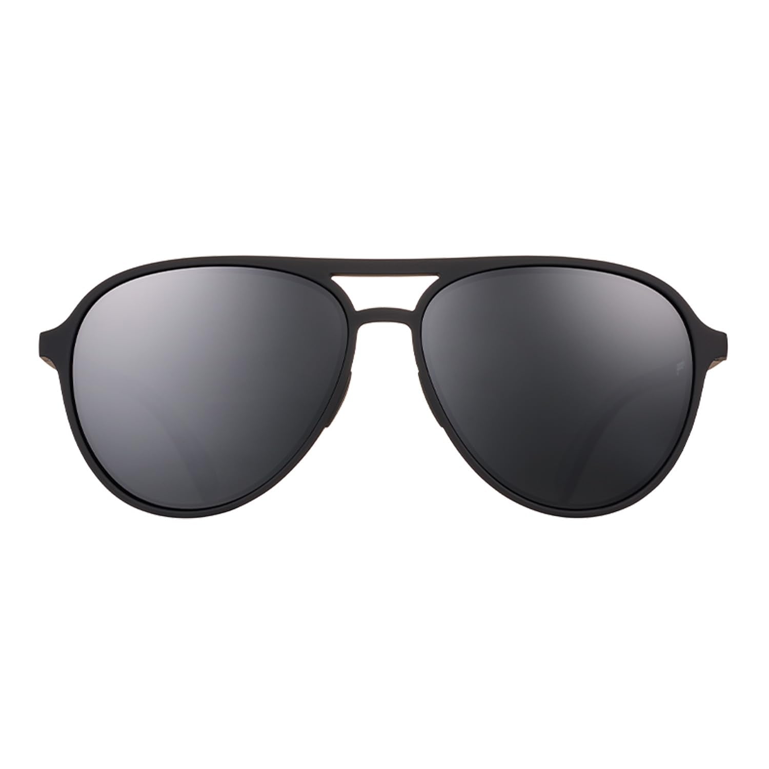 goodr Operation: Blackout Polarized Aviator Sunglasses , Large Sized (Mach G), Black Solid Frame with Black Non-Reflective Glare Reducing Lenses, UV400 Protection, No Slip, No Bounce