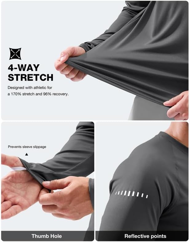 Skiennix Men's Sun Protection Long Sleeve Shirt - UPF 50+ for Ultimate UV Defense