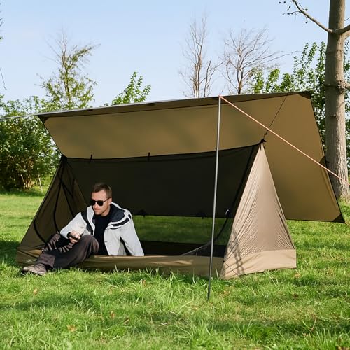 Onewind 10x10ft Waterproof Ultralight Silnylon Camping Tarp - Od Green