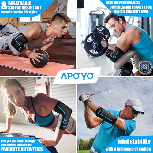 Large Blue Tennis Elbow Brace for Women & Men - Support & Pain Relief