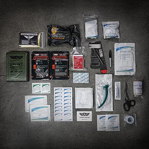OD Green Trauma Kit with Tourniquet & Splint - Emergency First Aid for Outdoors