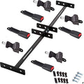 Universal 4 Passenger Golf Cart Seat Belts Kit for EZGO, Yamaha, Club Car