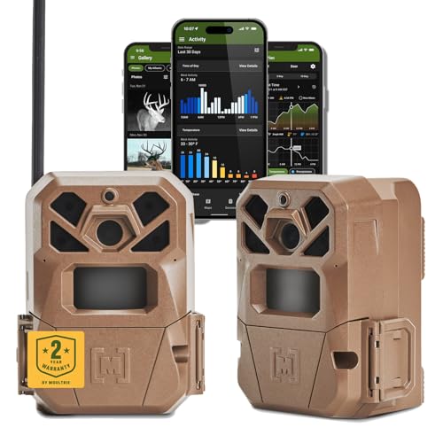 Moultrie Edge 2 Cellular Trail Camera 2-Pack — 36MP Night Vision HD Game & Security