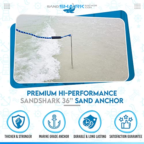 36-Inch Boat Anchor for Shallow Water & Sandbar - Stainless Steel Kayak, Jet Ski, Pontoon Anchor