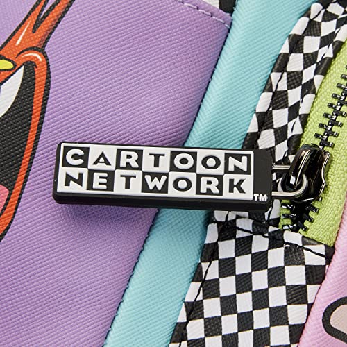 Cartoon Network Mini Backpack with Retro Collage Design - Vegan Leather, Adjustable Straps