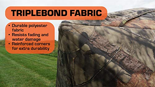 Rhino Blinds R100-MOC Heavy-Duty 2-Person Hunting Ground Blind Mossy Oak Breakup Country