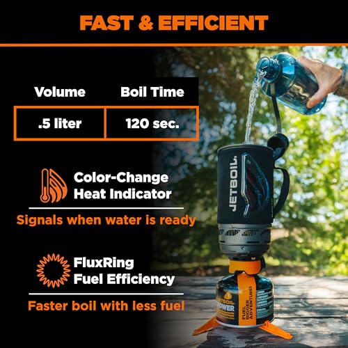Jetboil Flash Java 1.0L Backpacking Stove & French Coffee Press - Topo Edition