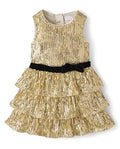 Gymboree Baby Girls Sleeveless Sequin Gold Dress Toddler Size 7