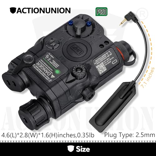 ACTIONUNION Black PEQ-15 Laser & LED Light Combo for Airsoft
