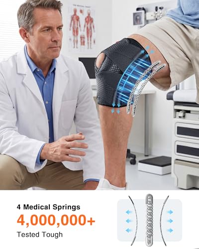 Meniscus Knee Brace Support with Side Stabilizers – Black Medium