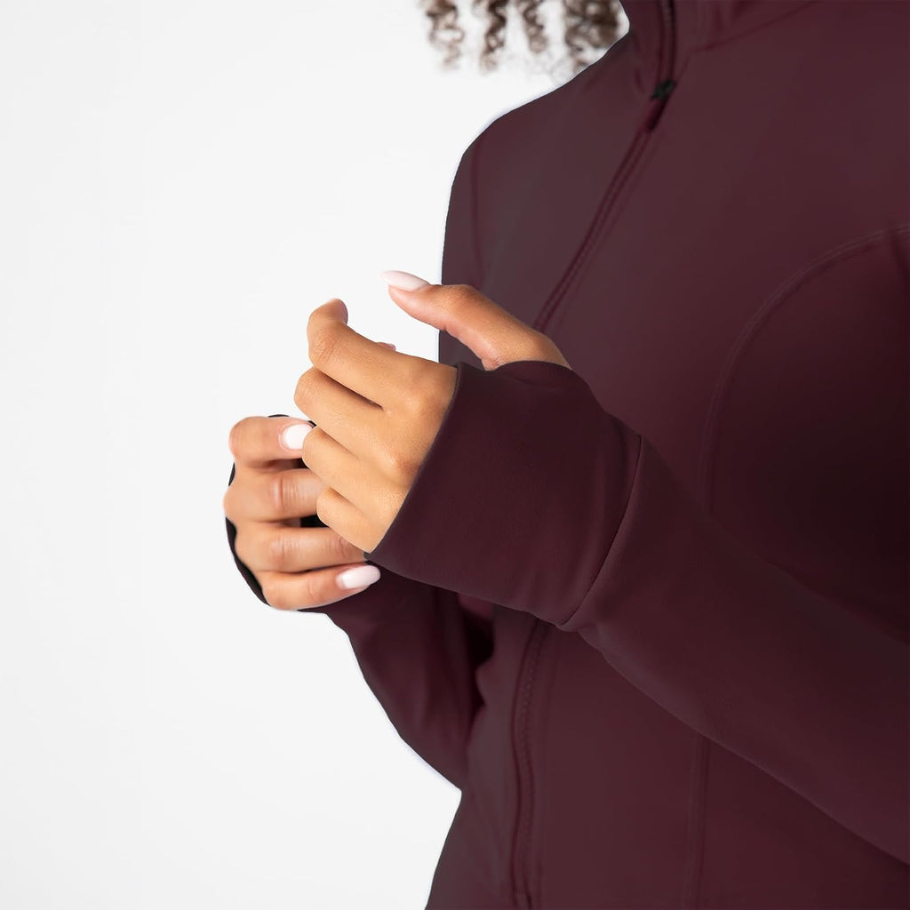 YITTY Active Ultraluxe Full Zip Jacket - 4-Way Stretch Athleisure with Thumbholes | Women's Size Options
