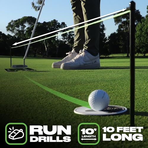 Putting String Line Golf Alignment Aid for Indoor & Outdoor Practice - Stroke Control