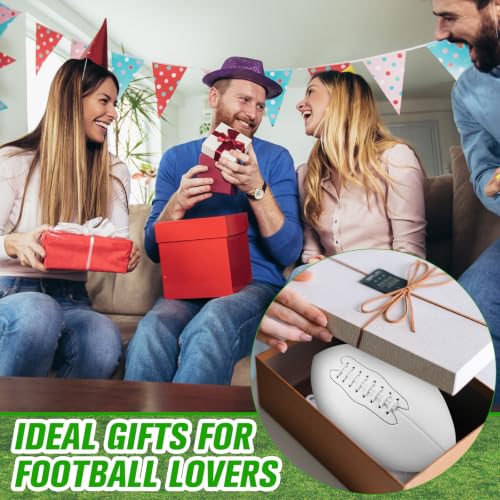 Seenelling Size 7 Autograph Footballs - 12 Pack White Synthetic Leather for Autographs & Training