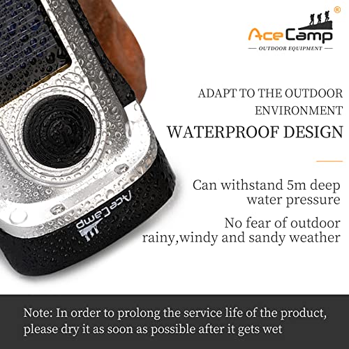 Hand Crank Solar Powered Emergency Flashlight for Outdoor Camping Hiking