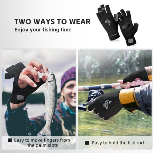 UV Protective Fingerless Gloves for Outdoor Sports - UPF 50+ Sun Protection