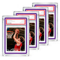 DEDC 4-Pack Transparent Acrylic Card Display Case for PSA Slab Guard - Magnetic Stand, UV Resistant, 3.2cm Thick, Fits Standard Trading Cards