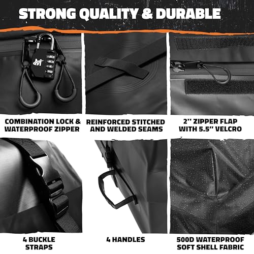 Mockins 25 Cu Ft Waterproof Rooftop Cargo Bag for Cars and SUVs – 60x43x17 Inches, Heavy-Duty, Weatherproof Travel Storage