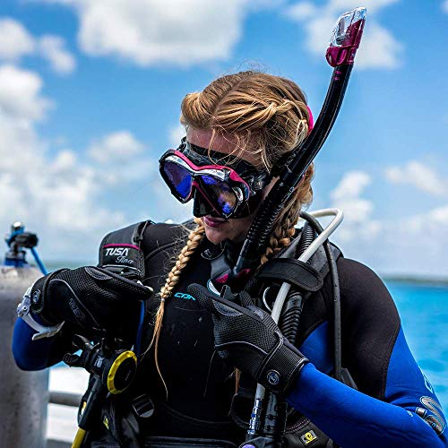 TUSA Hyperdry Elite II Dry Snorkel - Black/Black Low Profile Water-Stop Design
