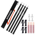 HIKEMAN 4 Pack Adjustable Aluminum Tent Poles for Tarp Canopy Sun Sails Black