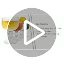 Classic 21.5 Oz Margarita & Cocktail Glass Set of 4 with Color Clips - Lead-Free Crystal