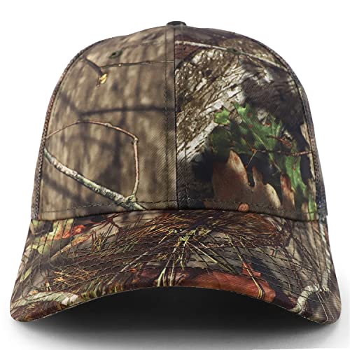 Armycrew XXL Oversize Hunting Camouflage Trucker Cap - Break Up Pattern