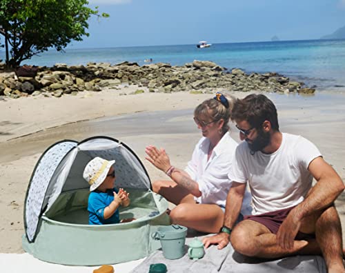 Babymoov Aquani 2-in-1 Baby Beach Tent & Paddling Pool - Provence, UPF 50+