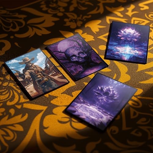 Red Moon Skull Magic Card Sleeves - 100 Matte Finish Standard Size Protectors