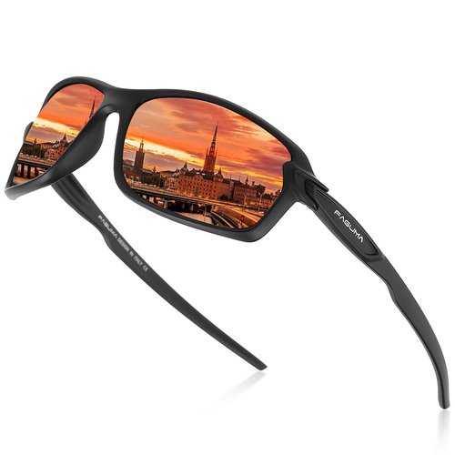 FAGUMA Ultralight Polarized Sports Sunglasses For Men Cycling Driving Fishing Running UV400 Protection