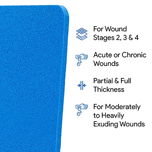 Antimicrobial Foam Wound Dressing 4x5 Inch Conformable 10 Pack