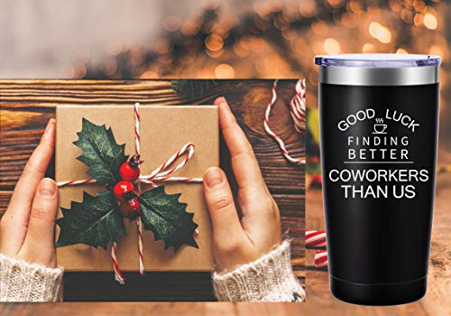 AMZUShome 20oz Black Travel Mug Tumbler - Boss & Coworker Farewell Gift