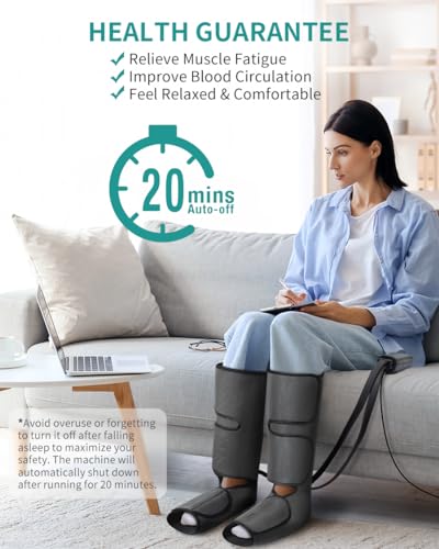 Nekteck Calf & Foot Leg Compression Massager - 2 Modes for Circulation & Relaxation