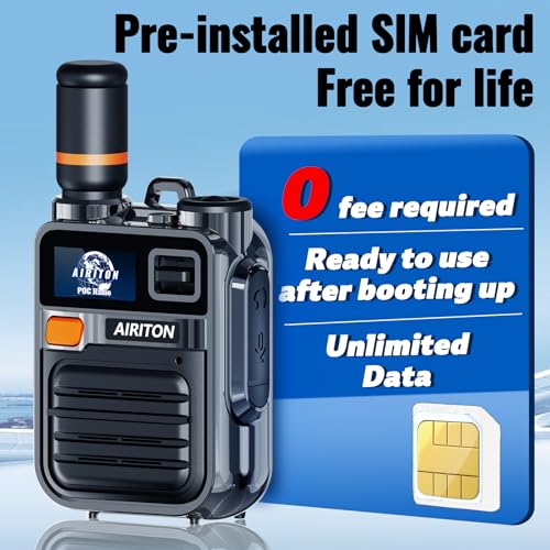 2 Pack Walkie Talkies with Unlimited Range 4G LTE POC Radio Secure Encrypted Communication