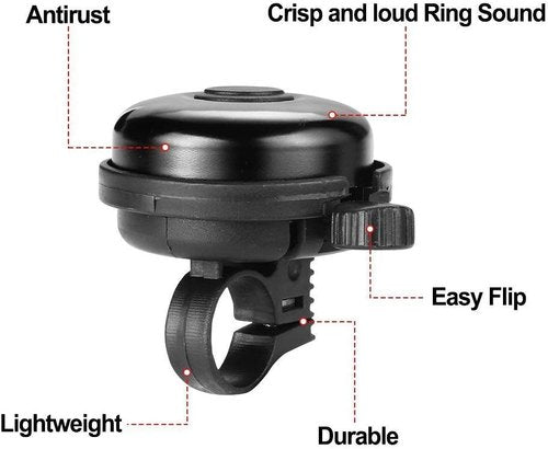 Accmor Bike Bell & Water Bottle Holder Set - Essential Cycling Accessories for Kids & Adults