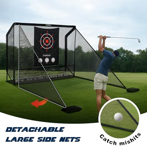 Persimar Green 10x7FT Golf Practice Net for Hitting, Driving & Chipping