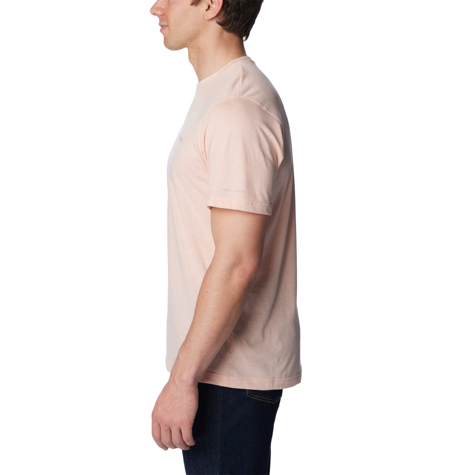 Columbia Men's Thistletown Hills Short Sleeve, Peach Blossom Heather, 2X Tall