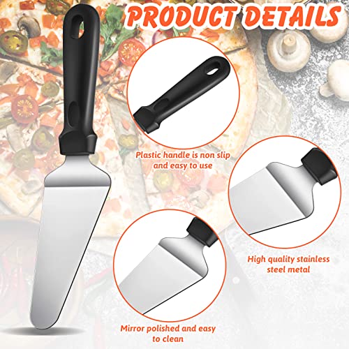 40 Pcs Pizza Spatula Pie Server Set Stainless Steel with Plastic Handle Triangular Shovel for Desserts and Pies - Variation 40