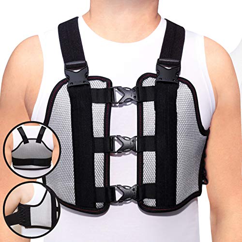 ORTONYX XL Chest Support Brace Post-Surgery Thorax Recovery Vest Black/Gray