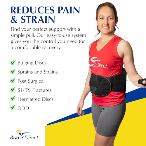 VertebrAlign LSO Back Brace for Sciatica & Lower Back Support - Black, Universal Fit