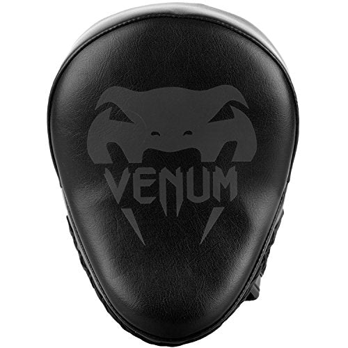 Venum Light Focus Boxing Mitts Black/Black - Lightweight Curved Training Gear