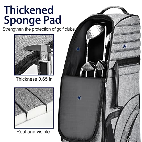 Partage Gray Golf Travel Bag with Wheels 900D Oxford Airline Case
