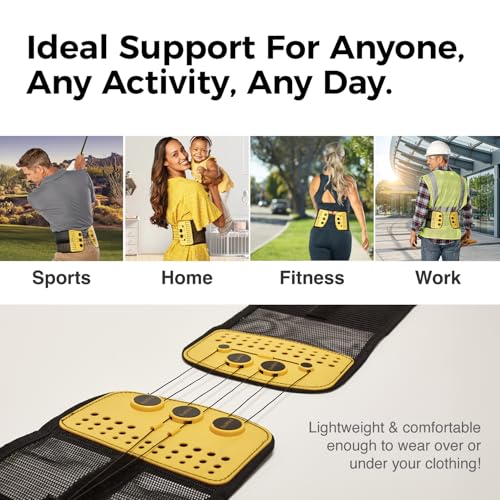Large Adjustable Back Brace with 5-to-1 Compression Pulley System for Lumbar Support