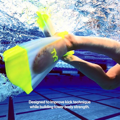 TYR Hydroblade Short Blade Silicone Swim Fins for Adults - Large