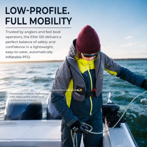 Mustang Survival Elite 120 Inflatable PFD Life Jacket - Admirial Gray USCG Approved