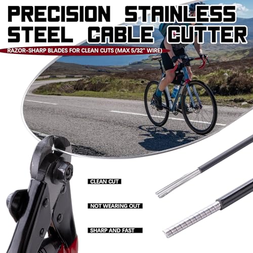 87Pcs Bicycle Brake & Shift Cable Kit with Stainless Steel Cutter and Accessories