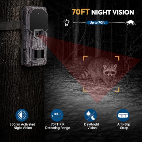 Camouflage 3-Pack Trail Camera with Night Vision & 0.05s Trigger