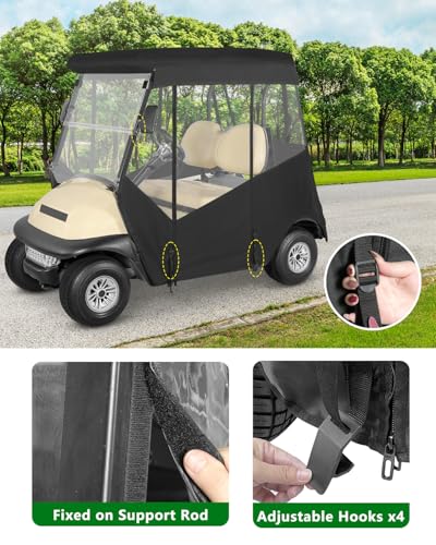 CHENGWEI 2 Passenger Golf Cart Enclosure for Club Car Precedent Waterproof Rain Cover