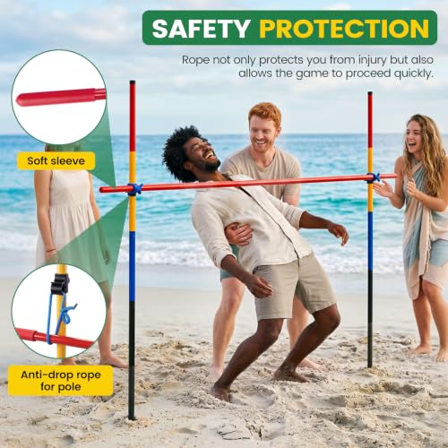 Heavy Duty Metal Limbo Game Set for Outdoor Lawn & Beach Parties