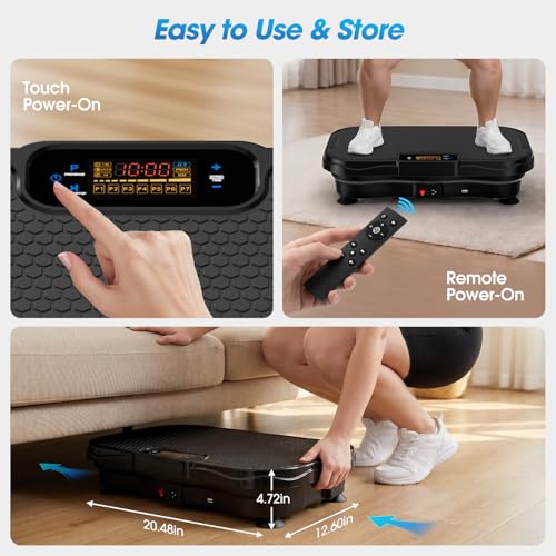 Furaso Vibration Plate for Lymphatic Drainage & Weight Loss - Black